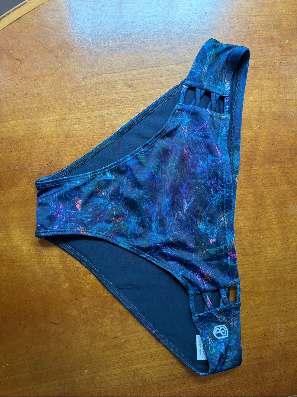 Born Primitive Black Multicolor Strappy Bikini Bottom